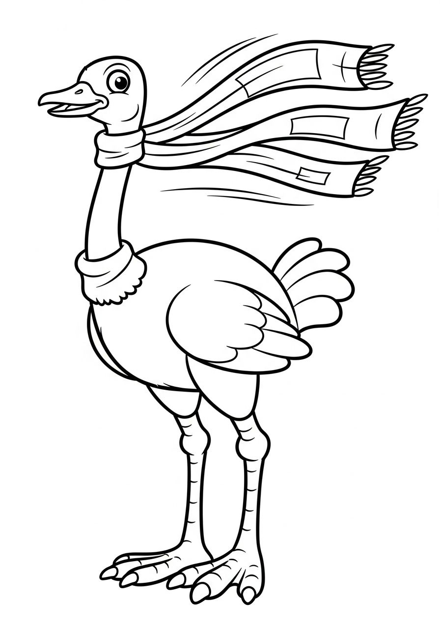 struzzo da colorare