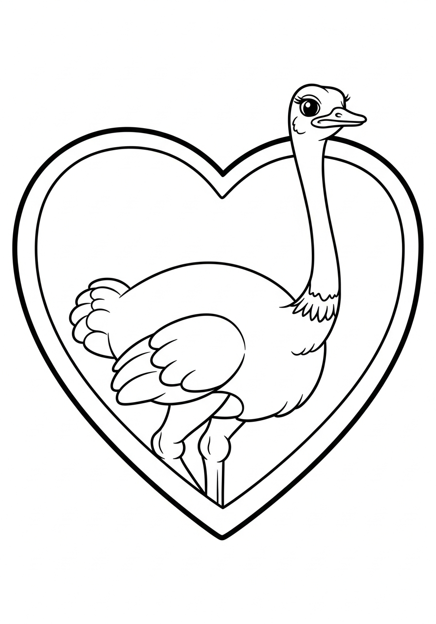 foto struzzo da colorare