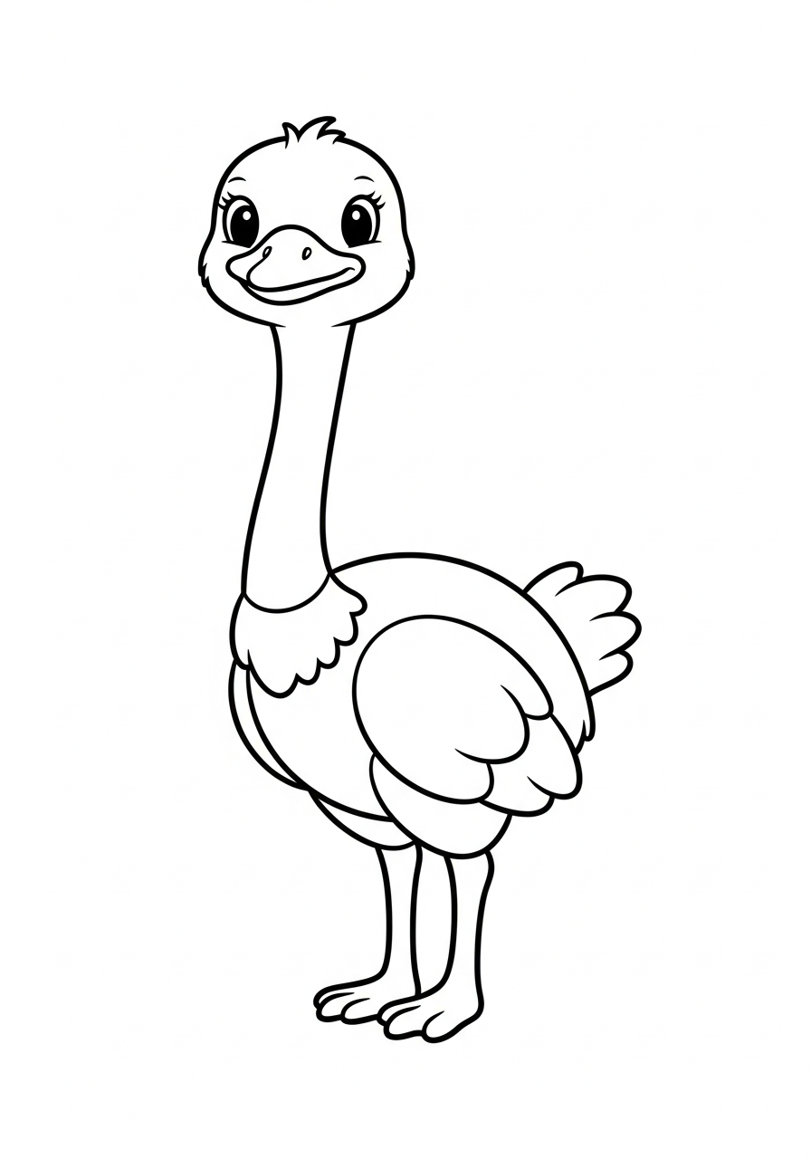 immagine struzzo da colorare