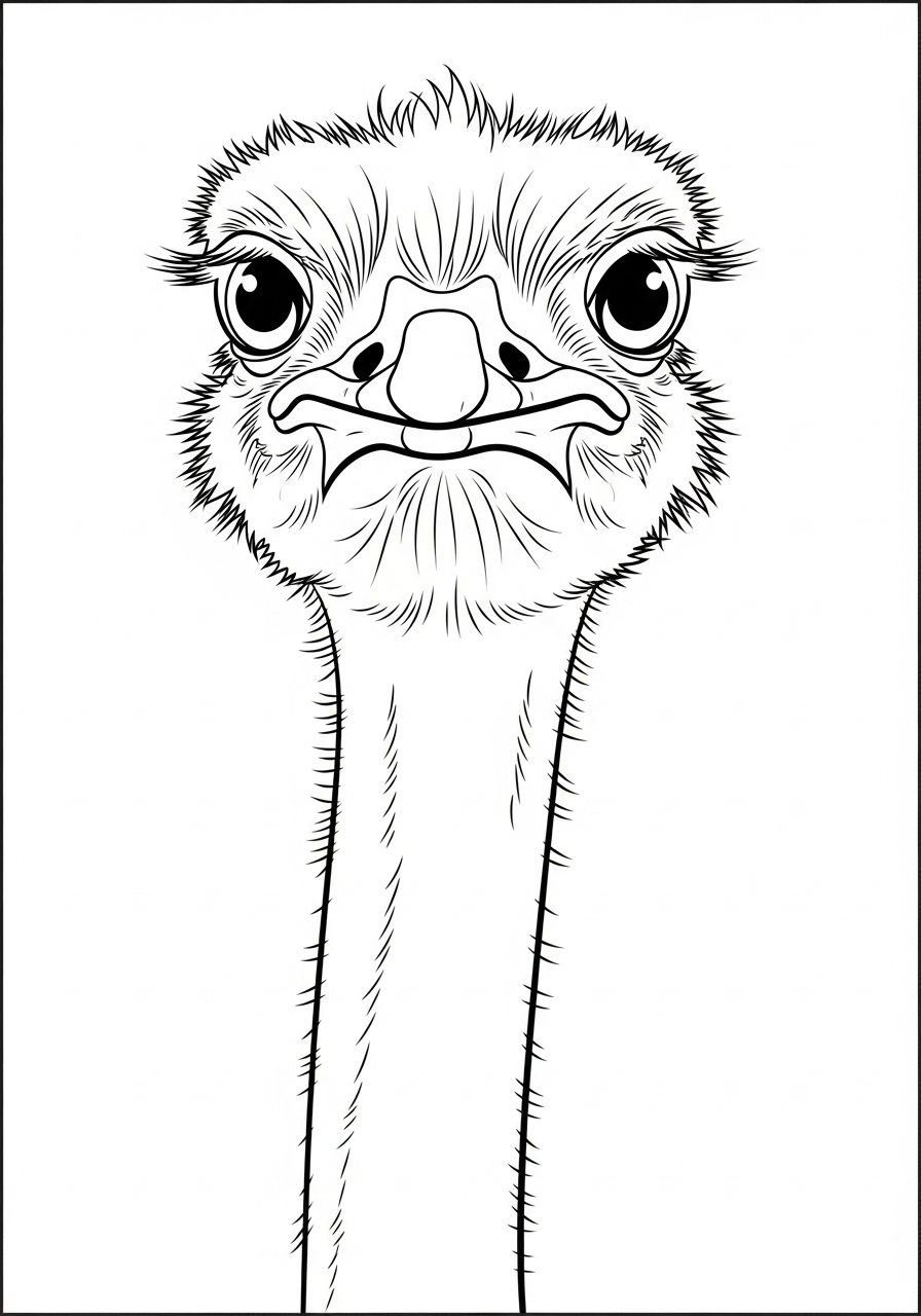 struzzo da colorare 1