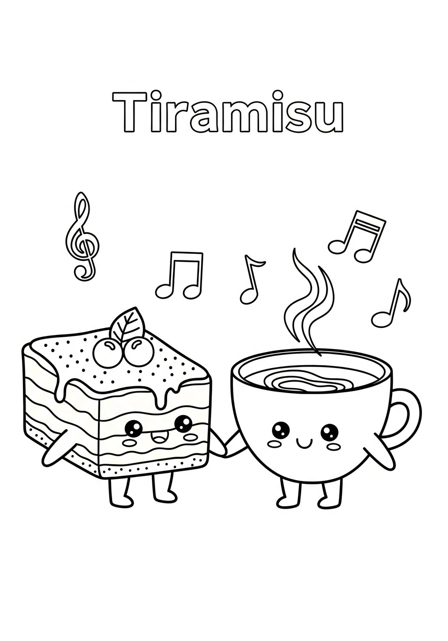 disegni da colorare gratis tiramisu