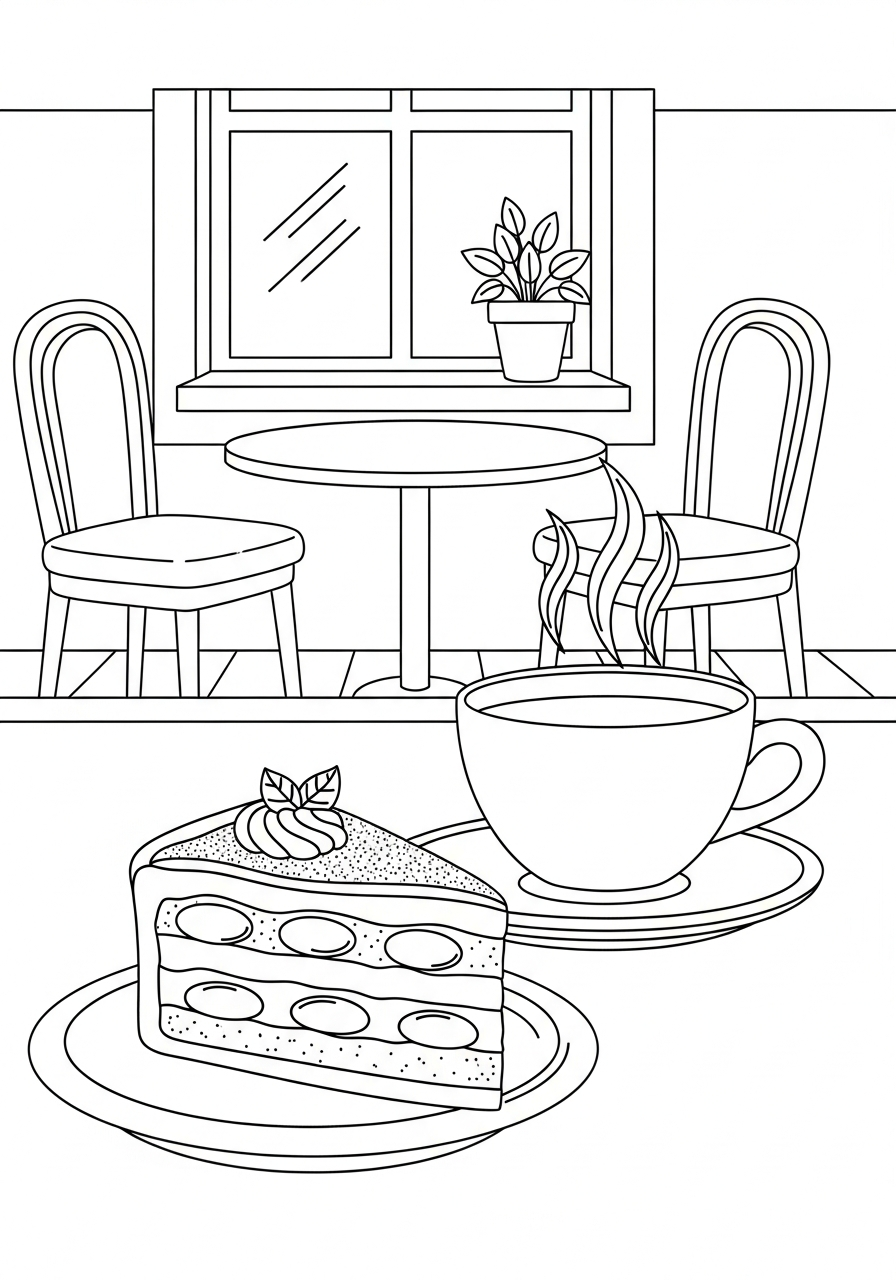 stampe da colorare per bambini tiramisu