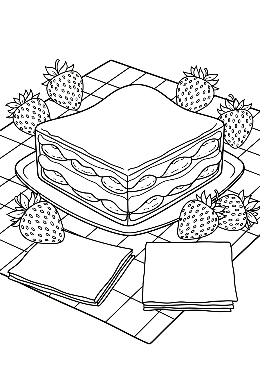 immagini da colorare di tiramisu