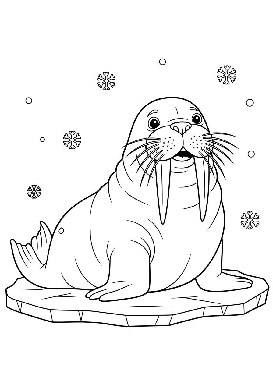 disegni da colorare tricheco da stampare