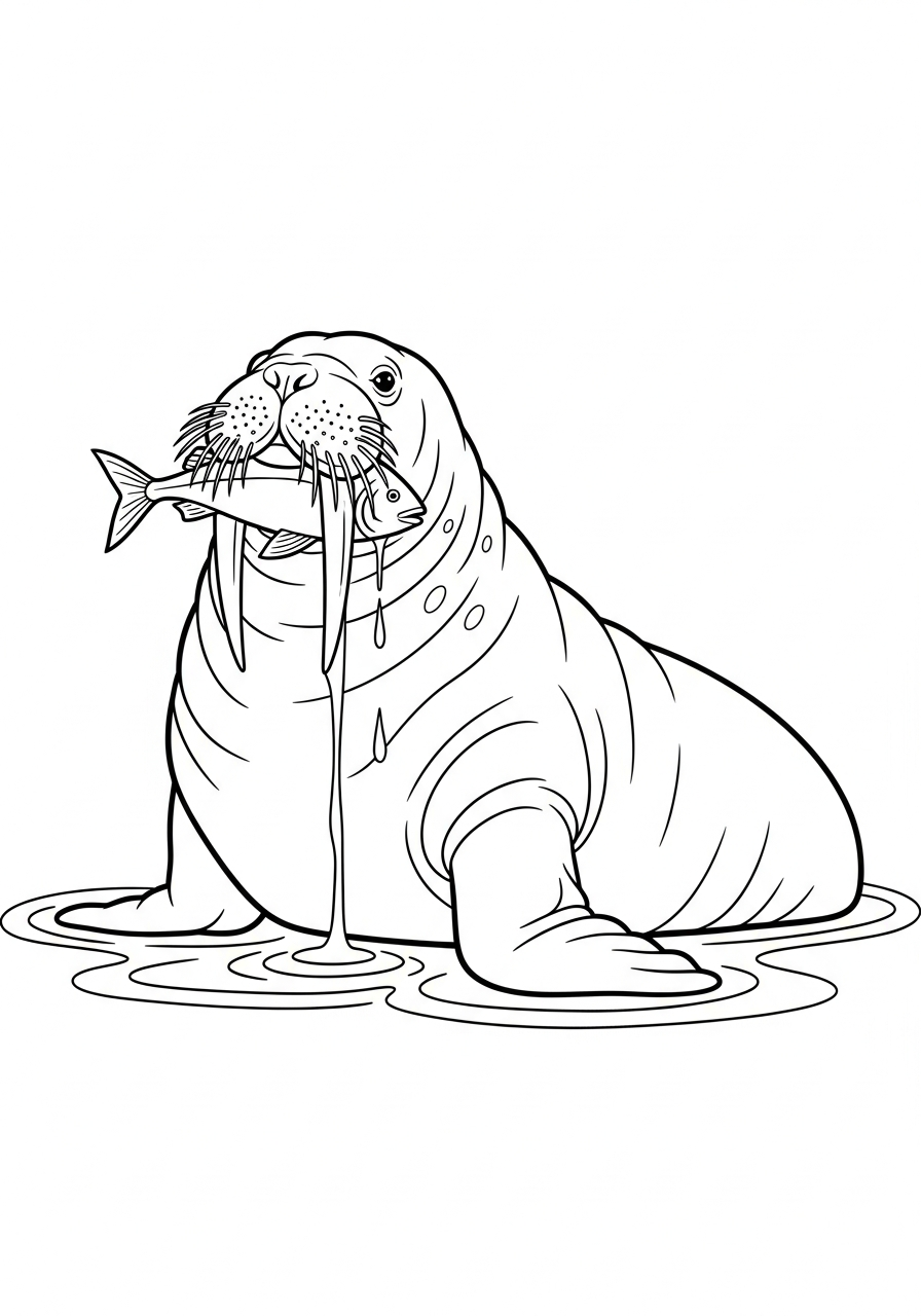 disegni di tricheco da colorare e stampare