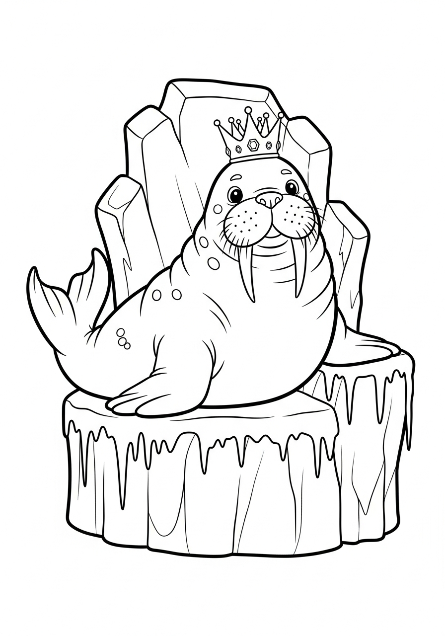 disegni da stampare e colorare tricheco