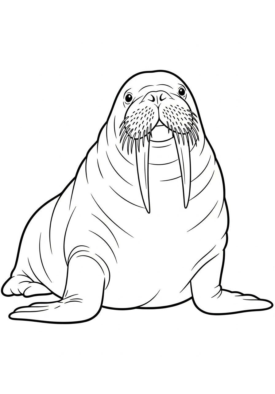 tricheco da colorare