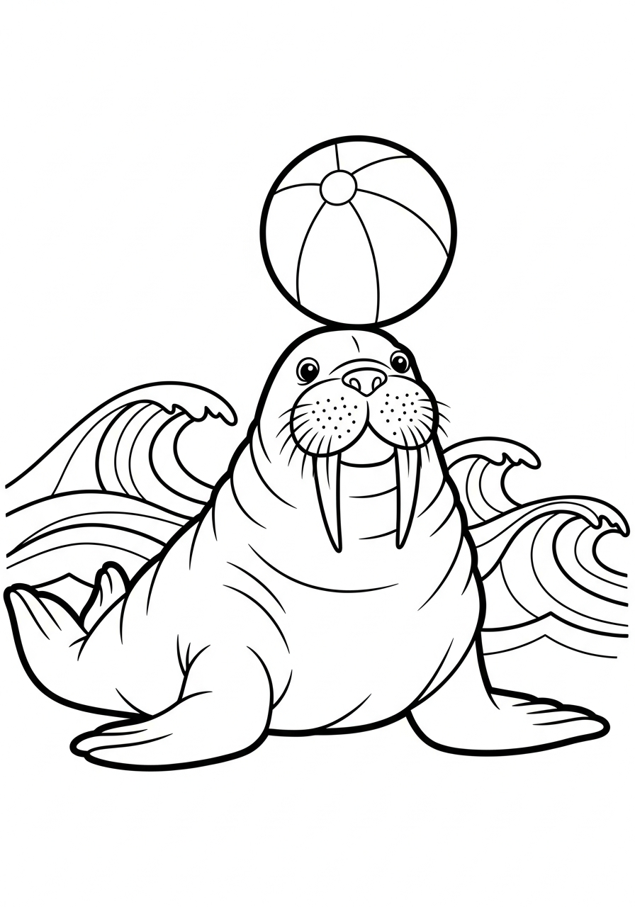 pdf stampare tricheco da colorare 1