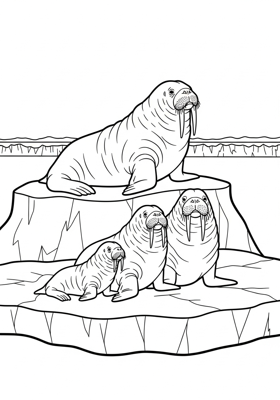 pdf stampare tricheco da colorare