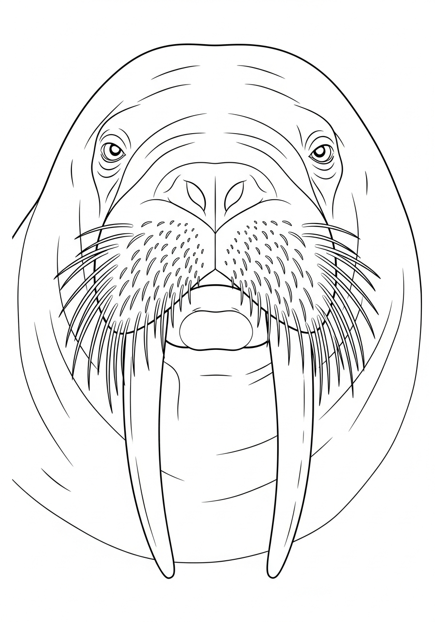 disegni da colorare gratis tricheco