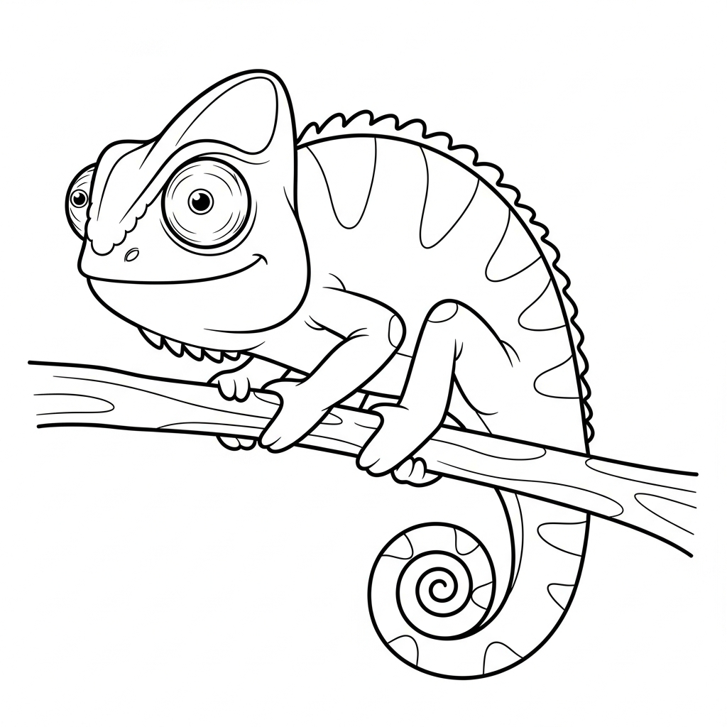 Camaleonte da colorare thumbnail
