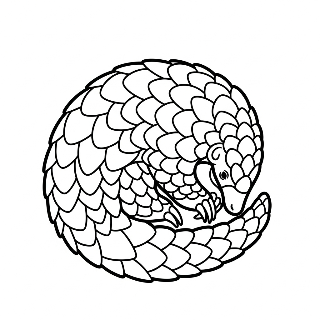 Pangolino da colorare thumbnail