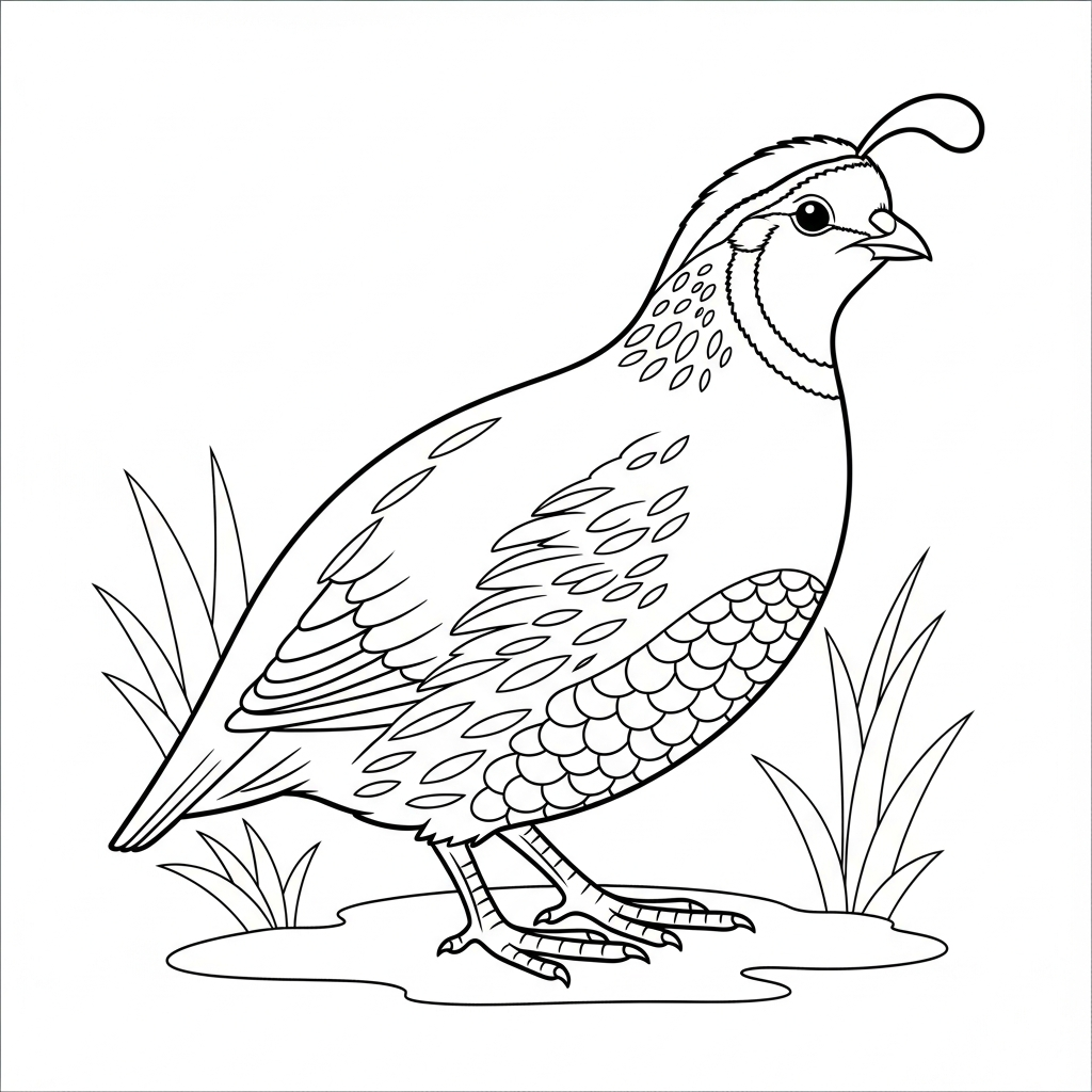 Quaglia da colorare thumbnail