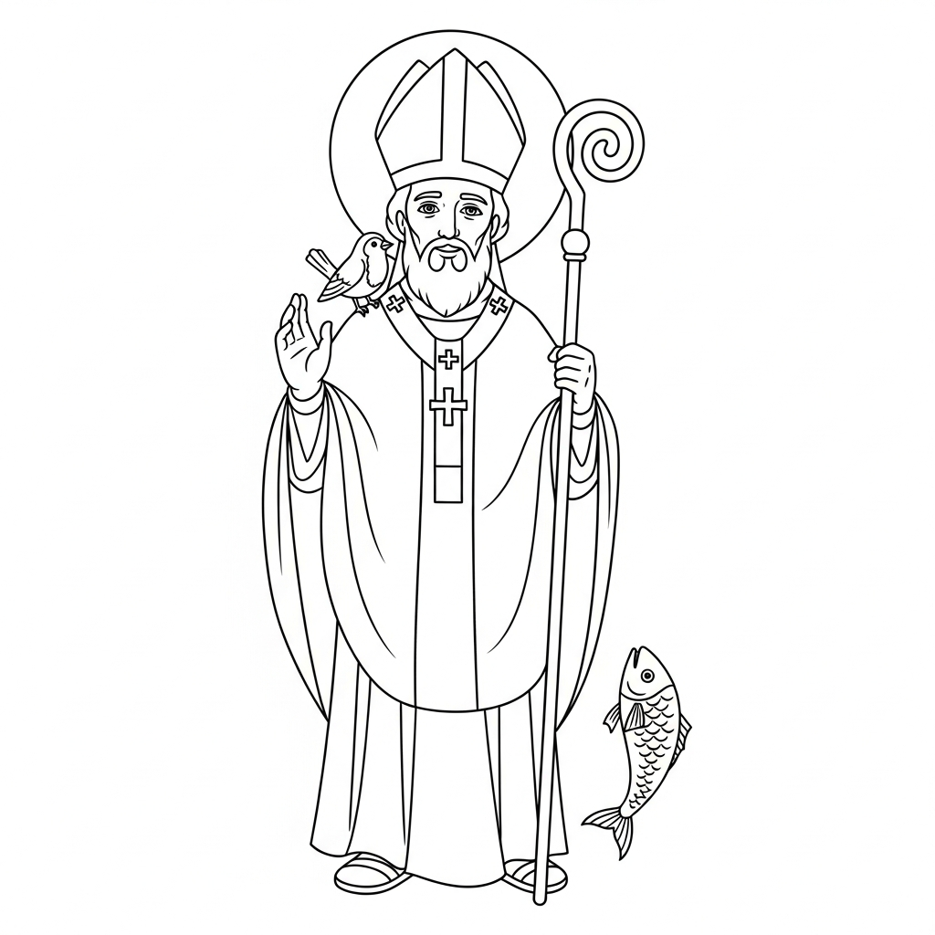 San Biagio da colorare thumbnail