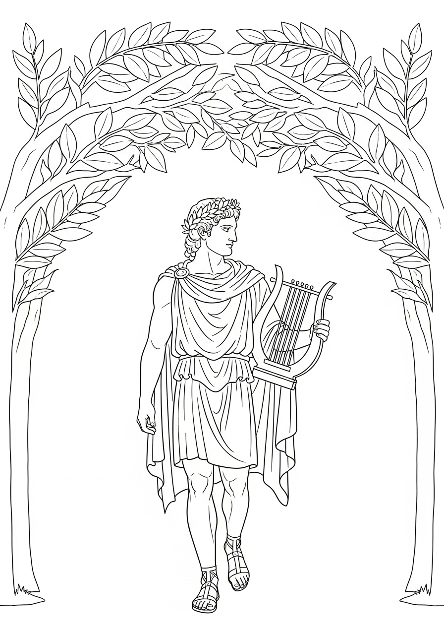 Apollo da colorare pdf gratis