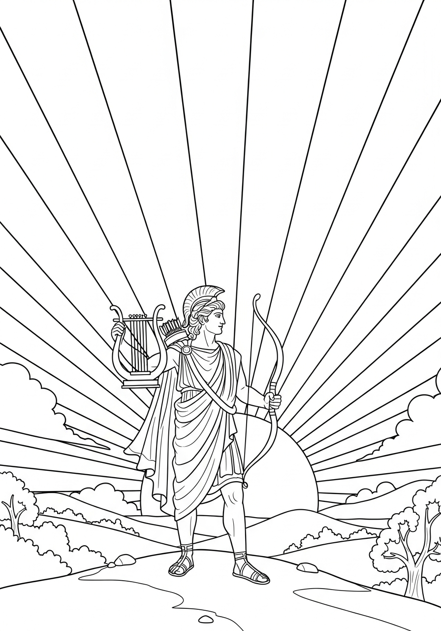 disegni Apollo da colorare online