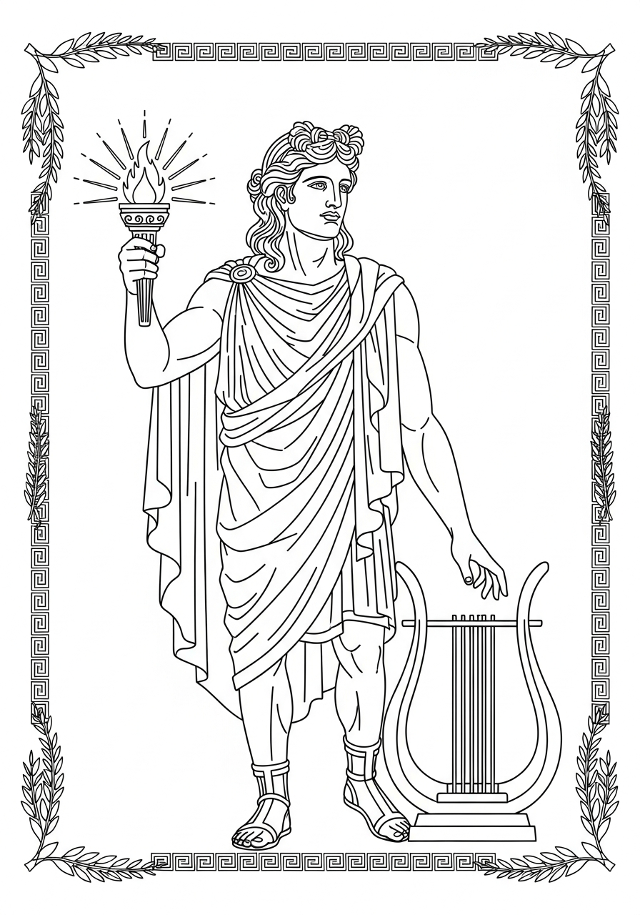 immagini di Apollo da stampare e colorare