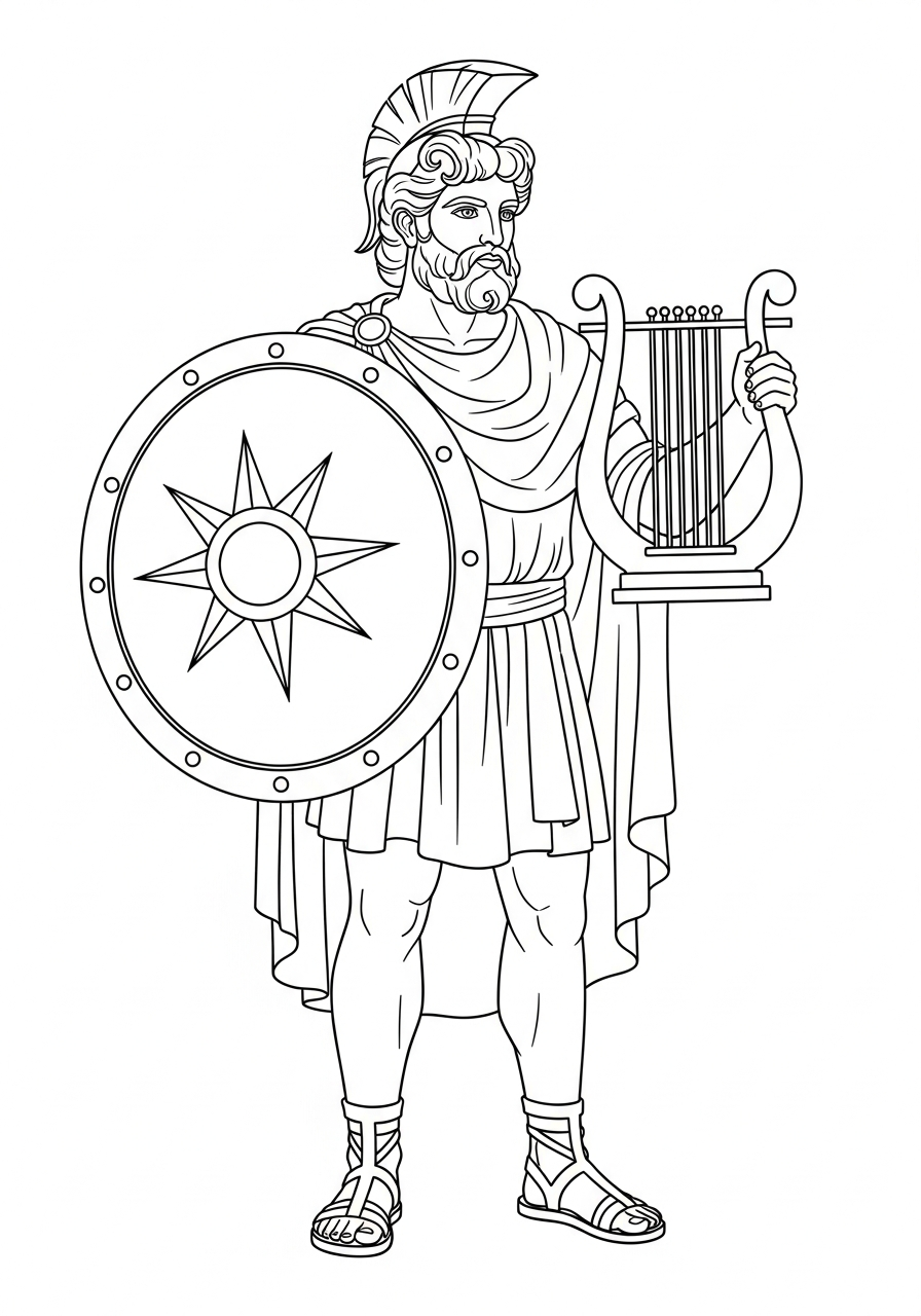 immagini di Apollo da colorare e stampare