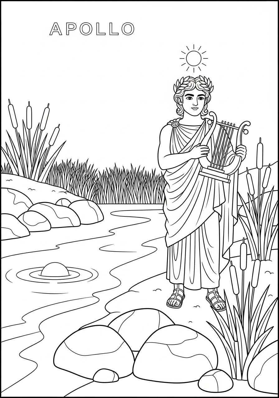 disegni Apollo da colorare e stampare