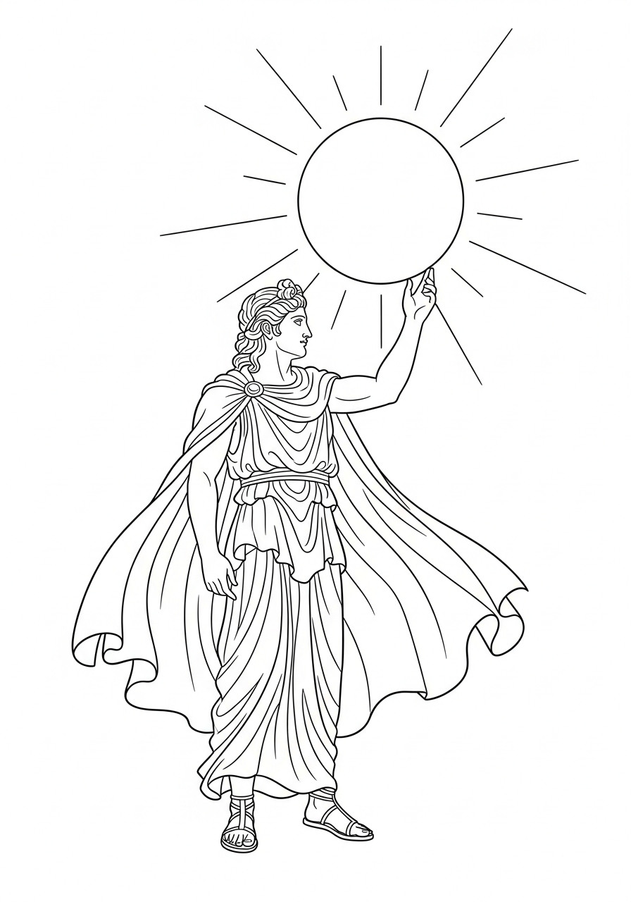 Apollo da colorare per bambini