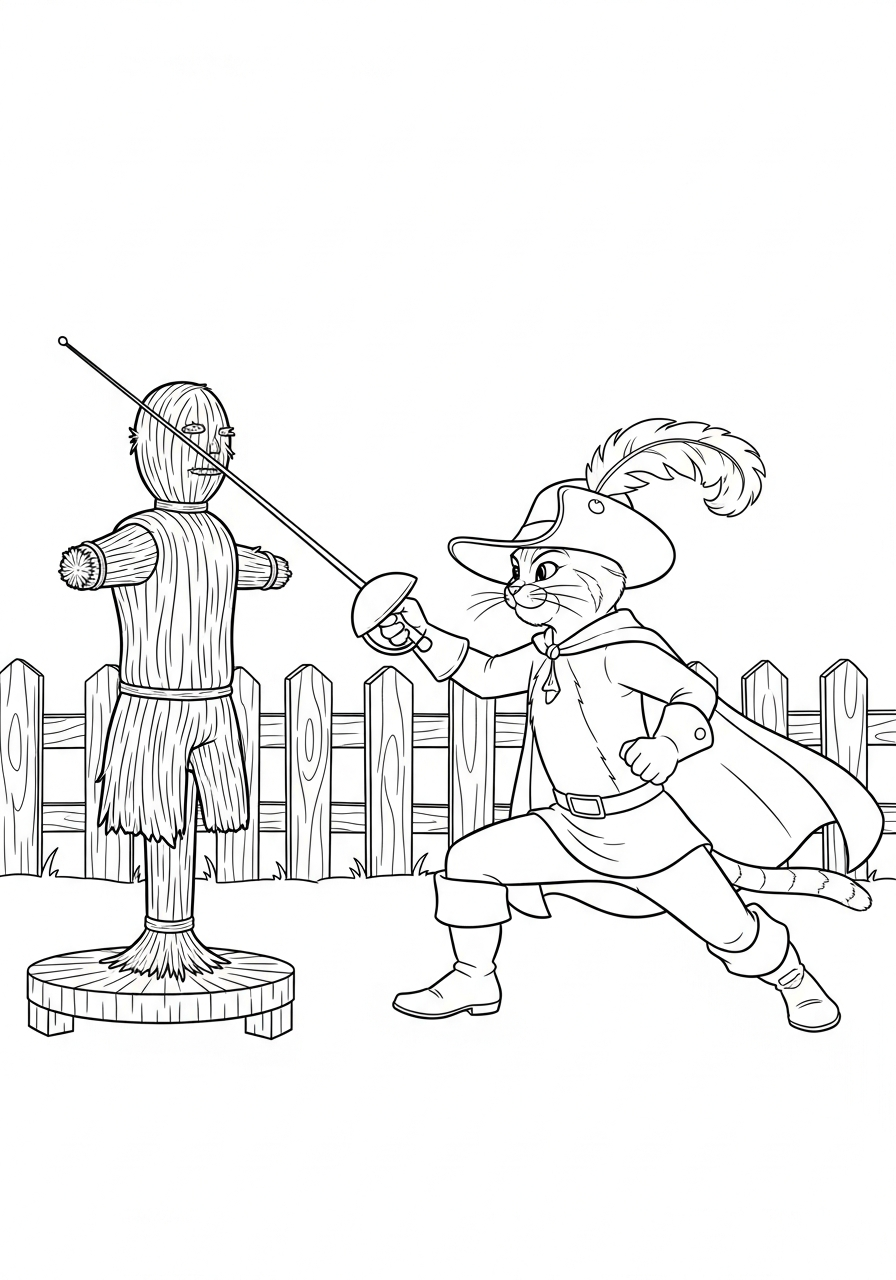 Gatto con gli stivali 5 Gatto con gli stivali da colorare e stampare pdf