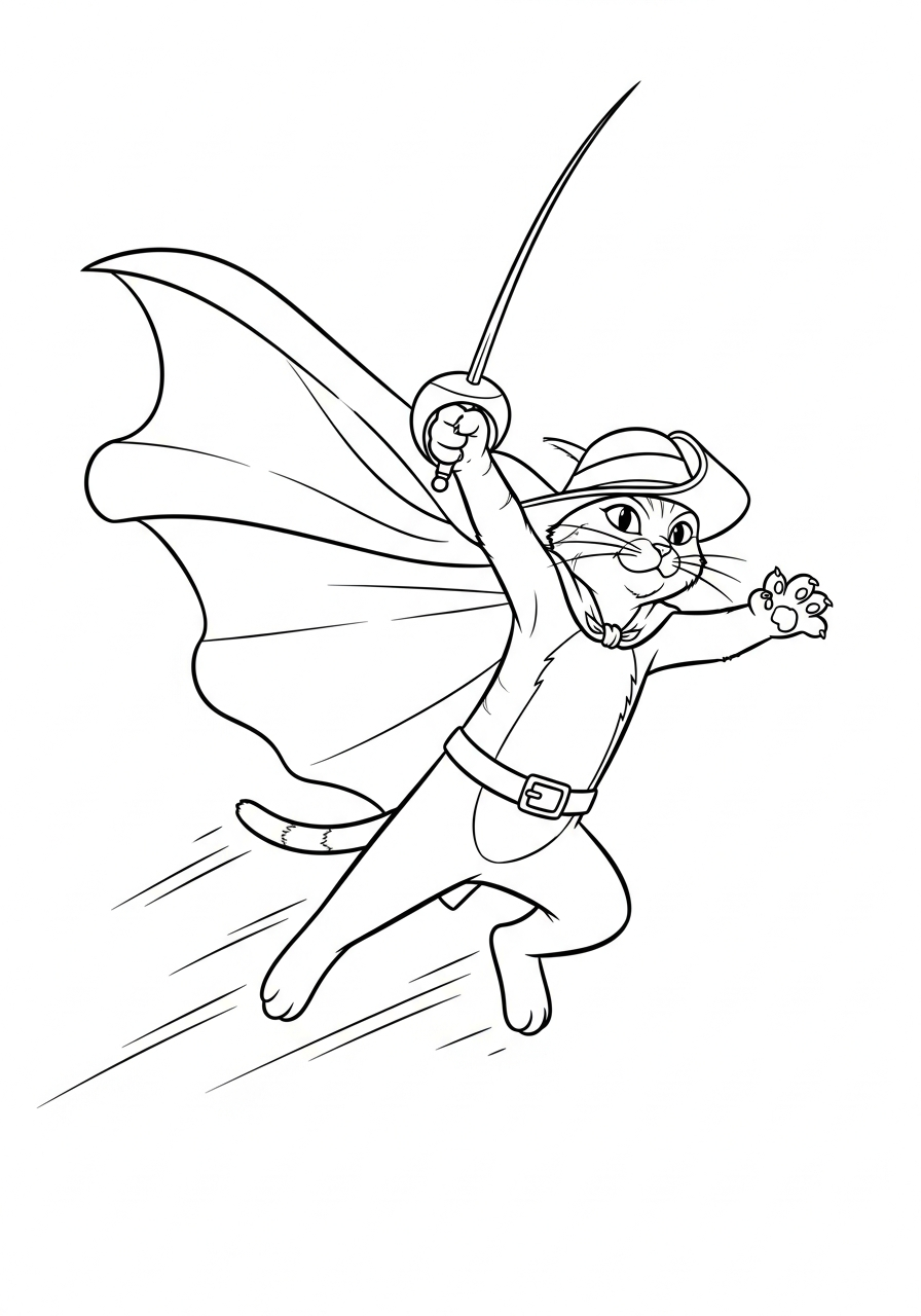 Gatto con gli stivali 17 foto Gatto con gli stivali da colorare