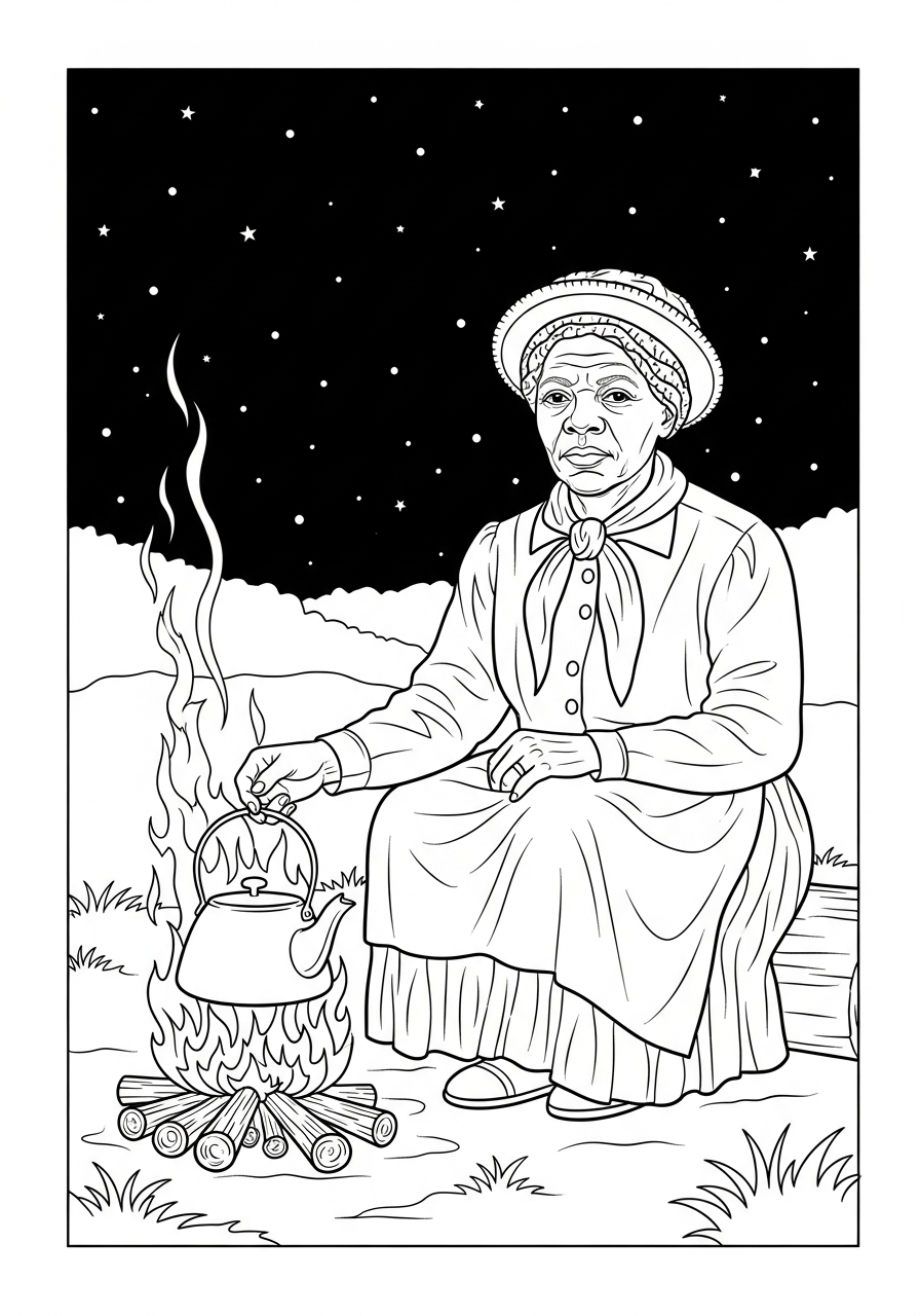 Harriet Tubman da stampare e colorare gratis