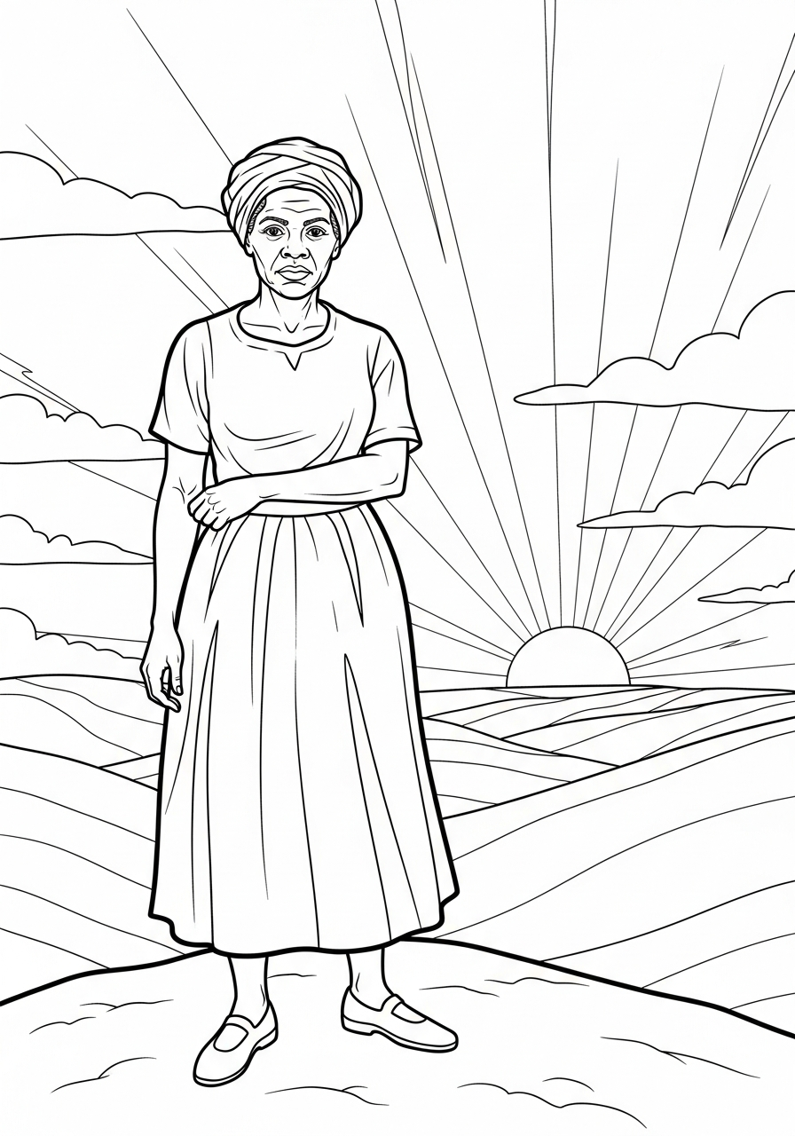 disegni da stampare e colorare Harriet Tubman