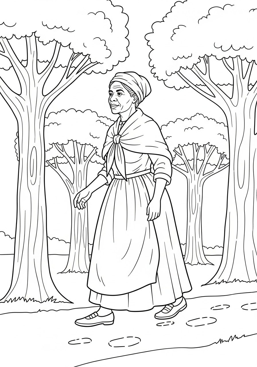 Harriet Tubman da colorare e stampare