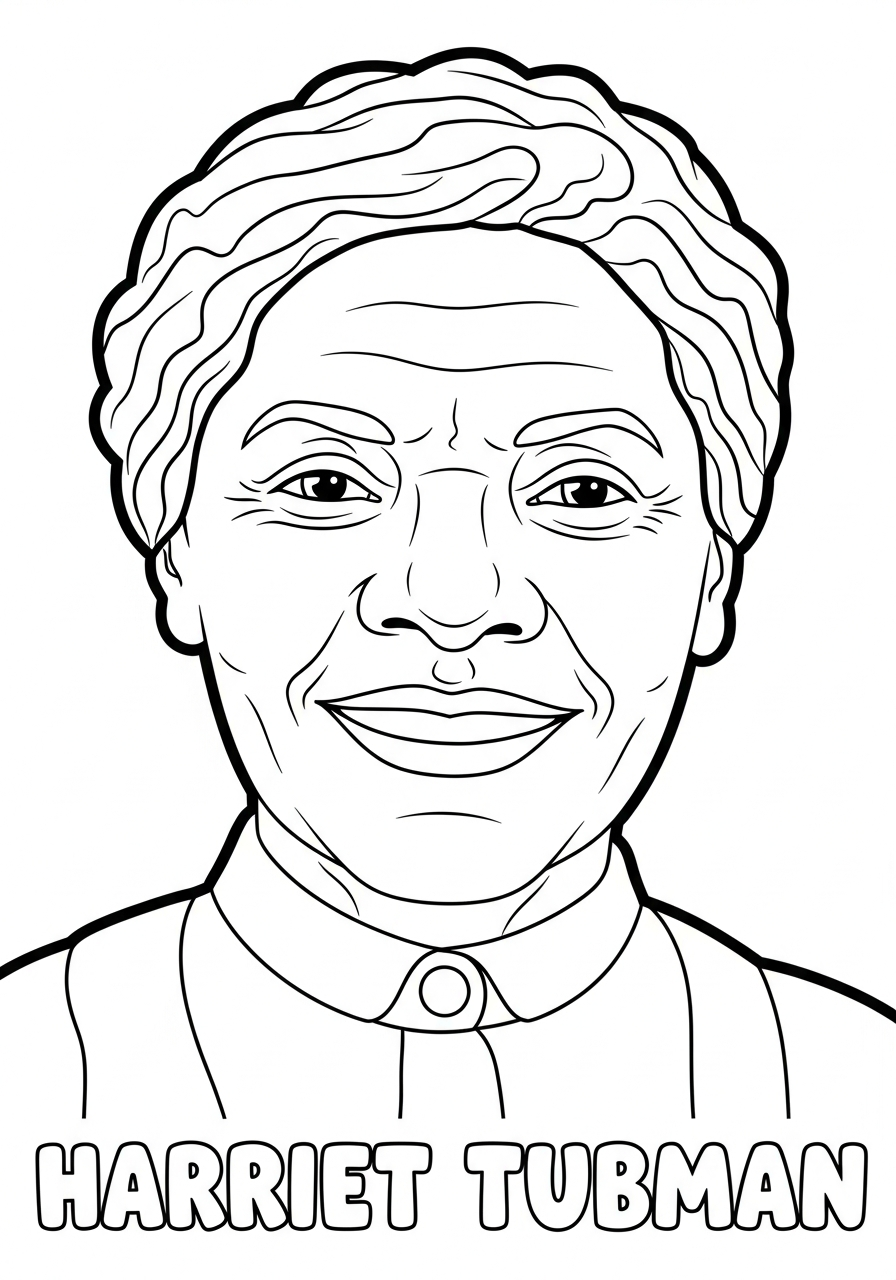 disegni di Harriet Tubman da colorare e stampare