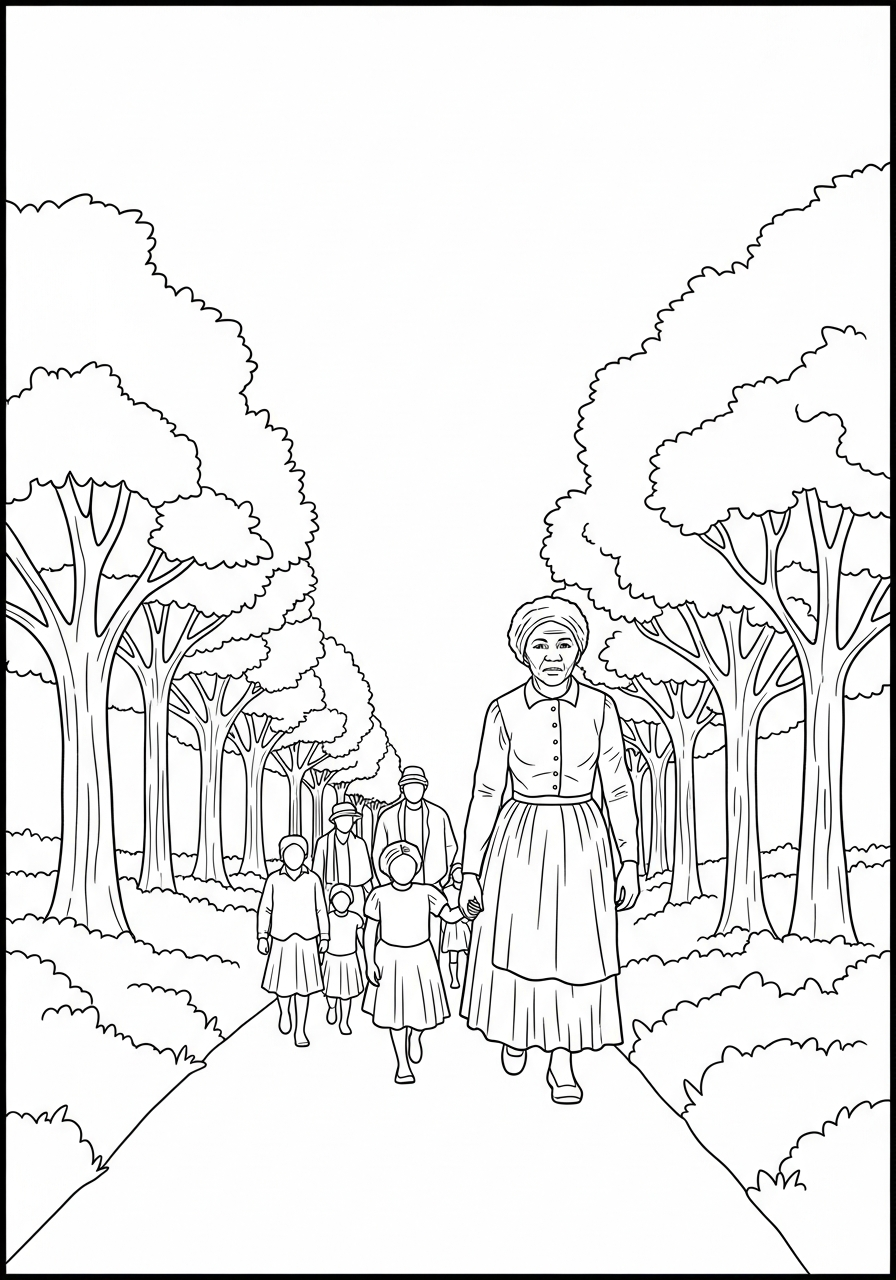 disegni di Harriet Tubman da colorare e stampare gratis