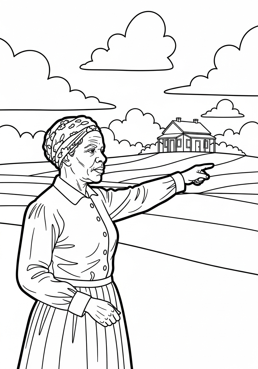 Harriet Tubman da colorare