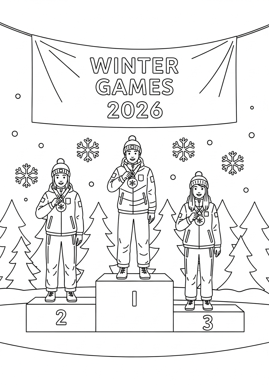 disegno Olimpiadi Invernali 2026 da colorare