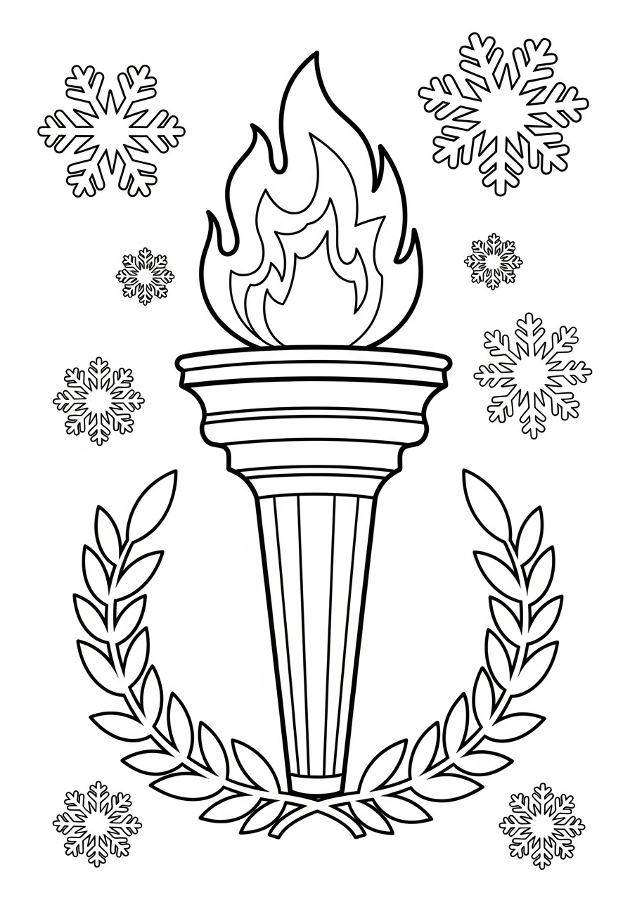 immagini da colorare Olimpiadi Invernali 2026 gratis