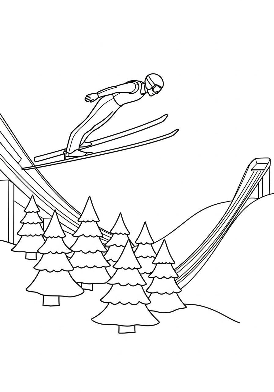 Olimpiadi Invernali 2026 da colorare bambini