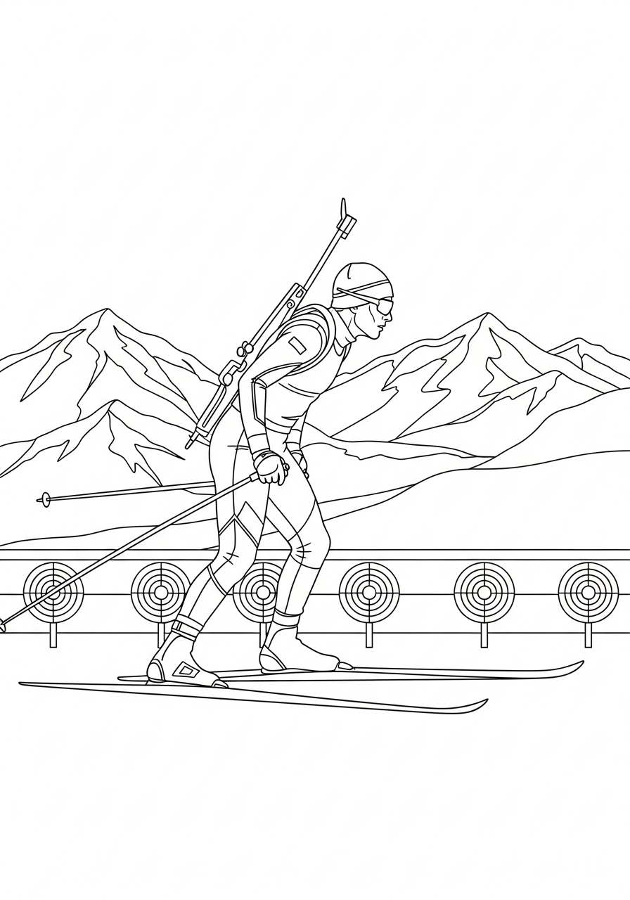 disegno Olimpiadi Invernali 2026 da colorare per bambini