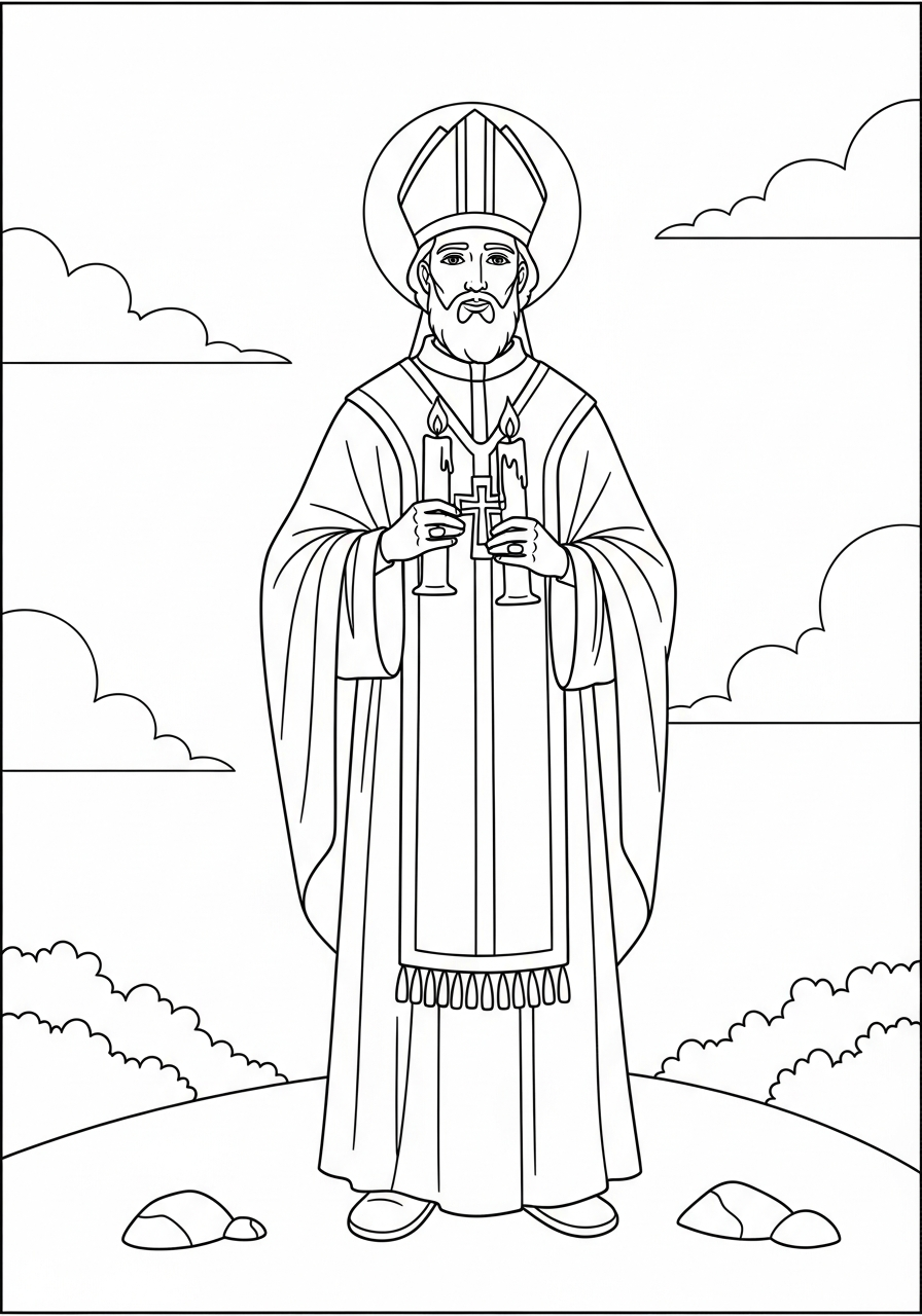 disegni San Biagio da colorare online