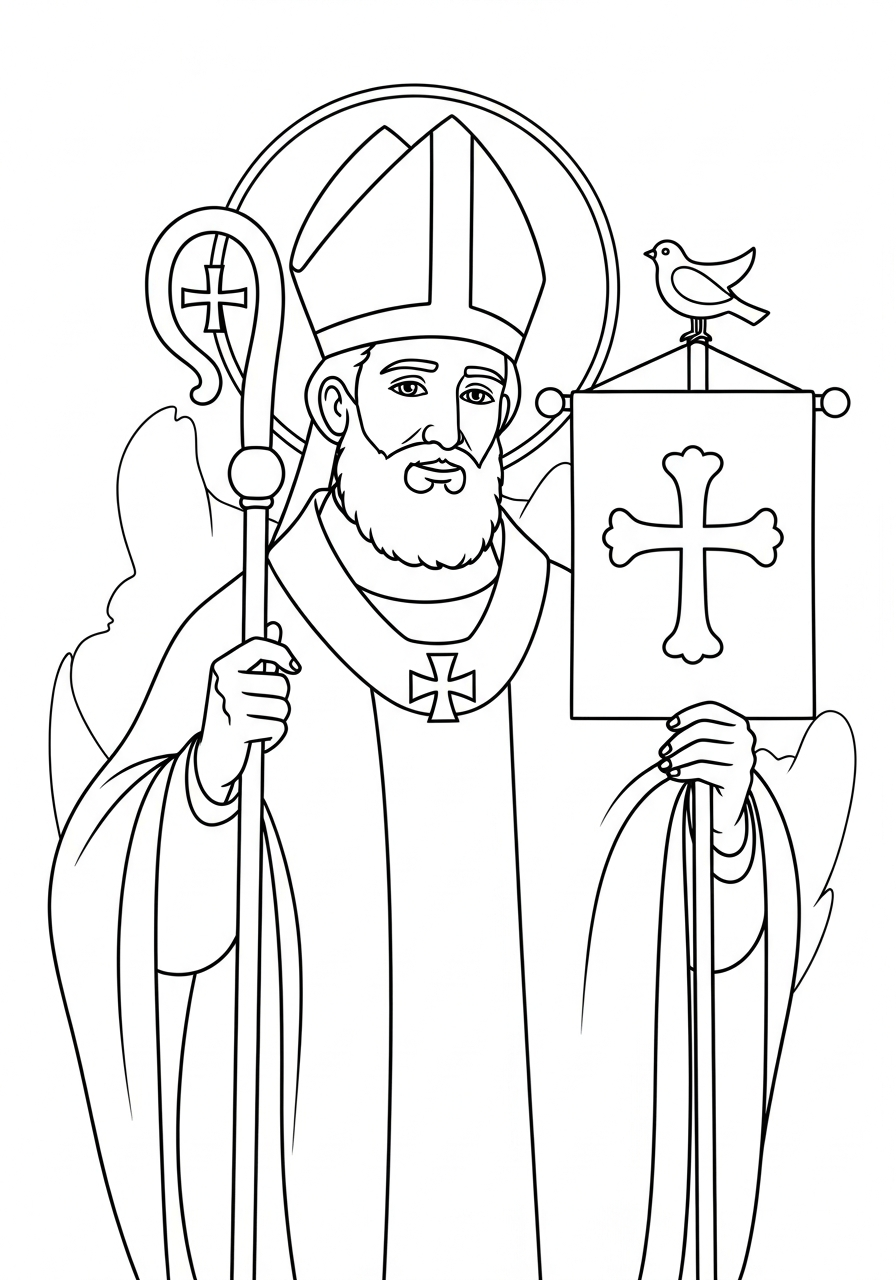 San Biagio da stampare e colorare gratis