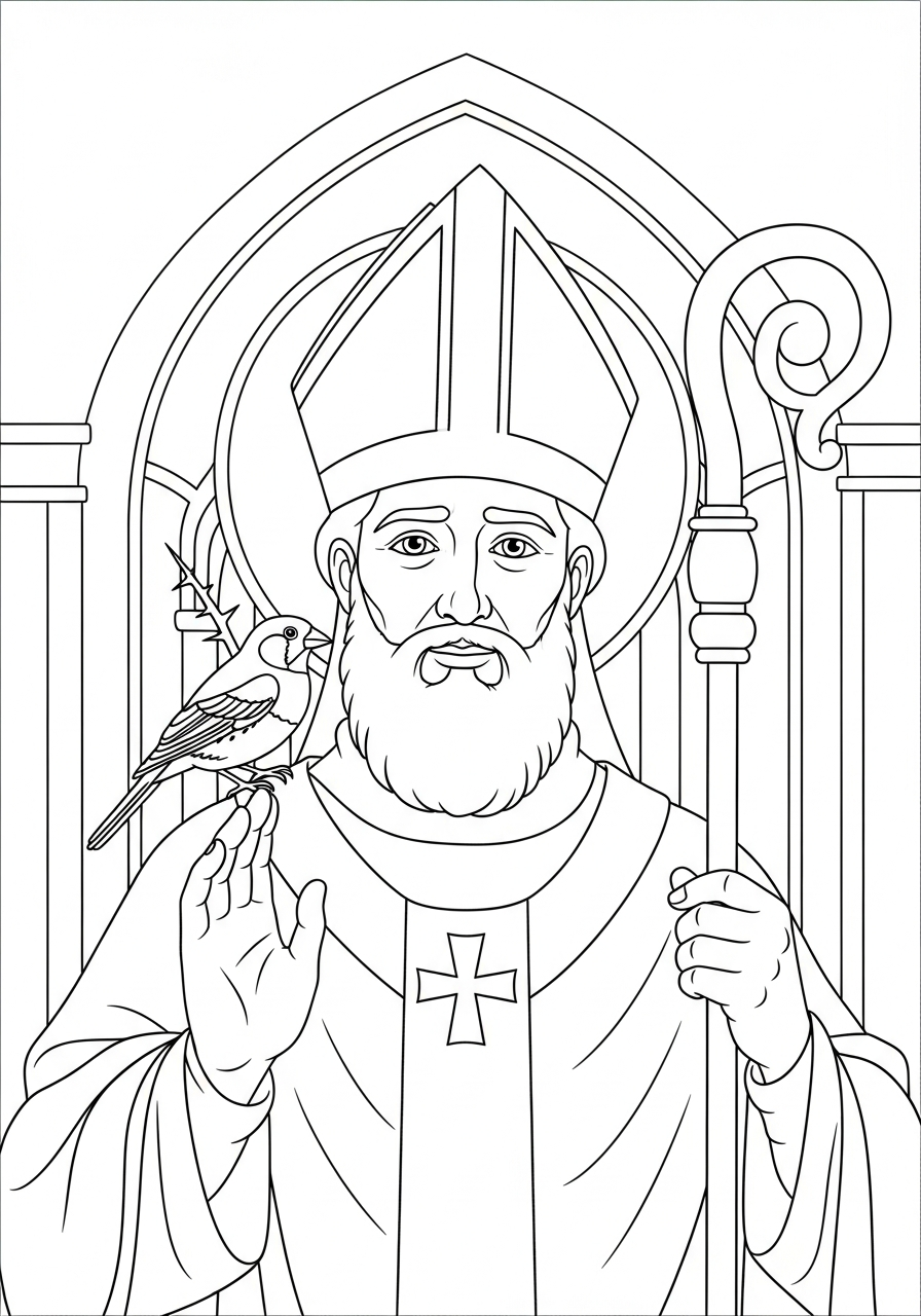 disegni da colorare San Biagio da stampare