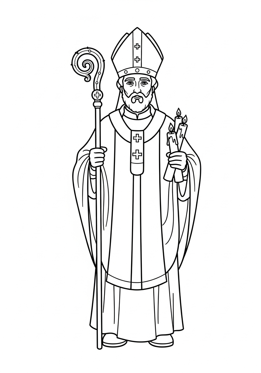 disegni da colorare gratis per bambini di San Biagio