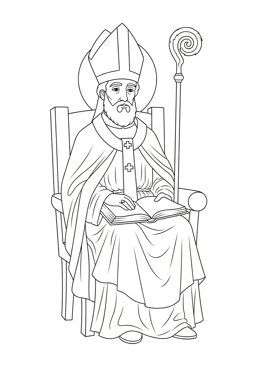 disegno di San Biagio da stampare e colorare 1