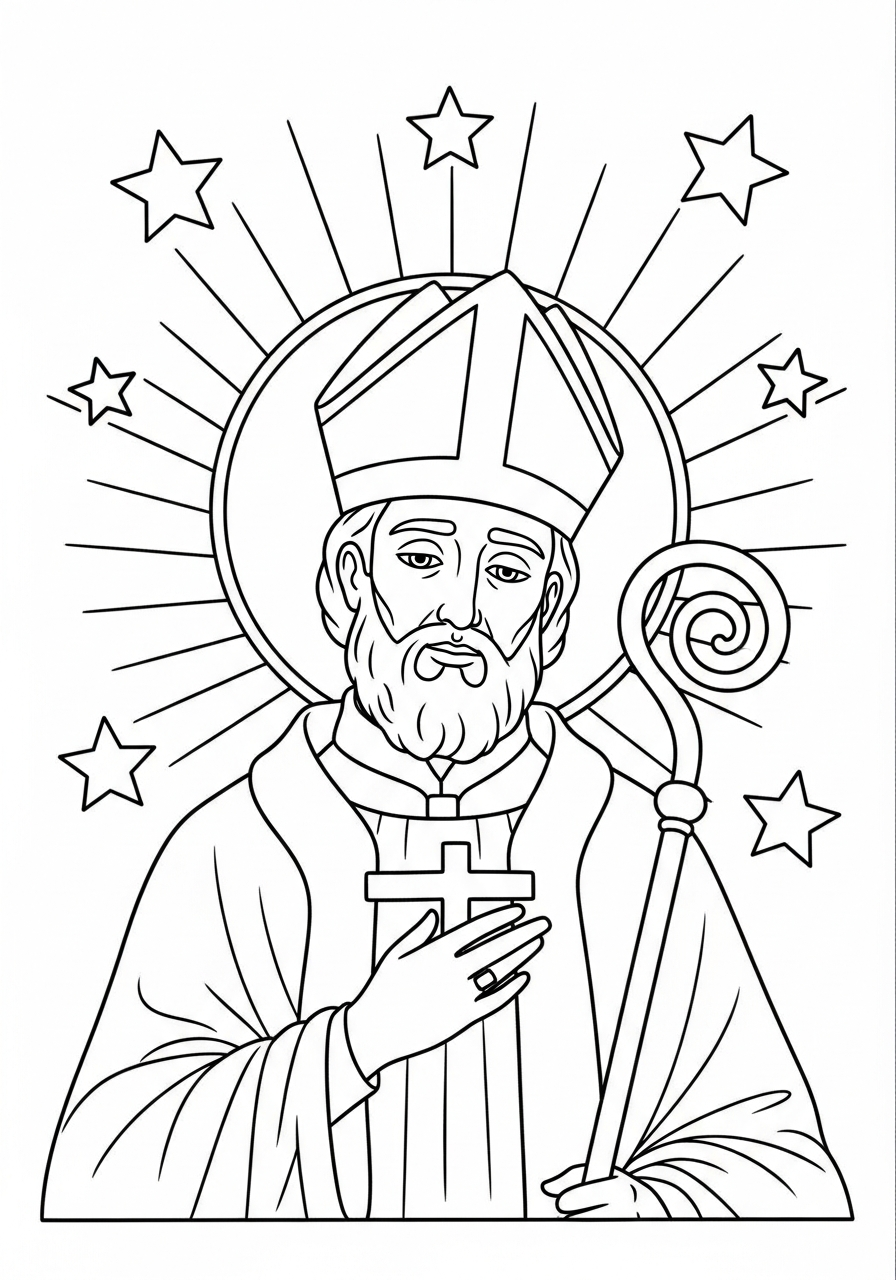 disegni San Biagio facili da colorare