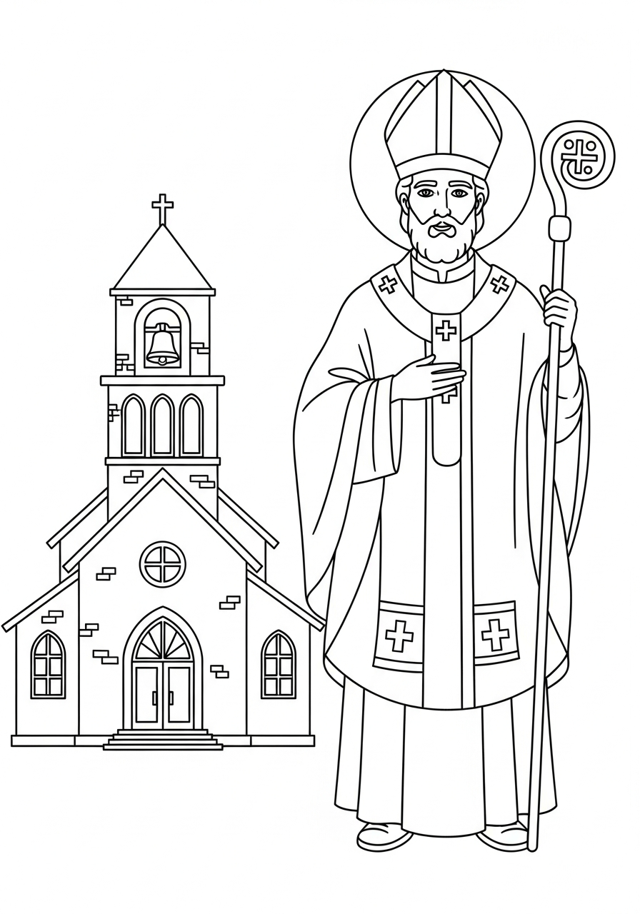 immagini di San Biagio da stampare e colorare 1