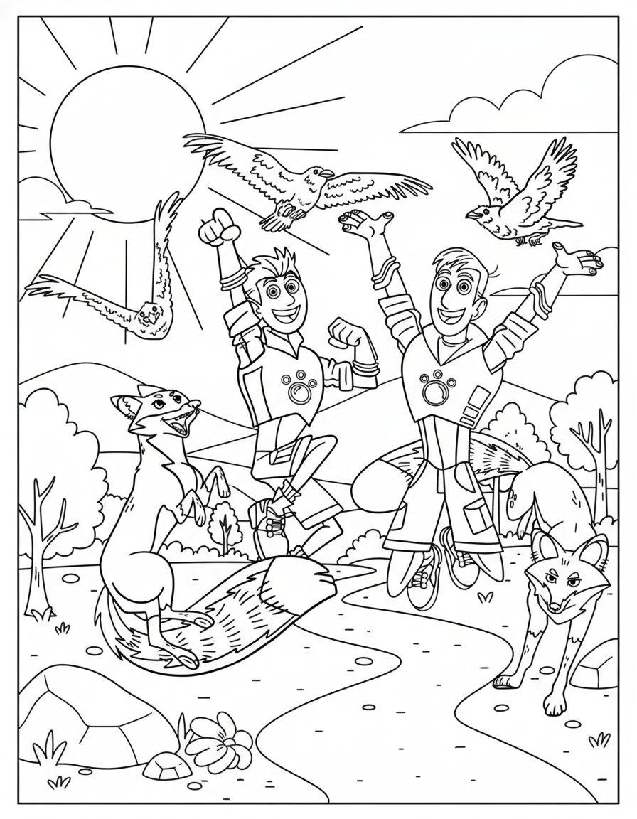 Wild Kratts da colorare e stampare a4