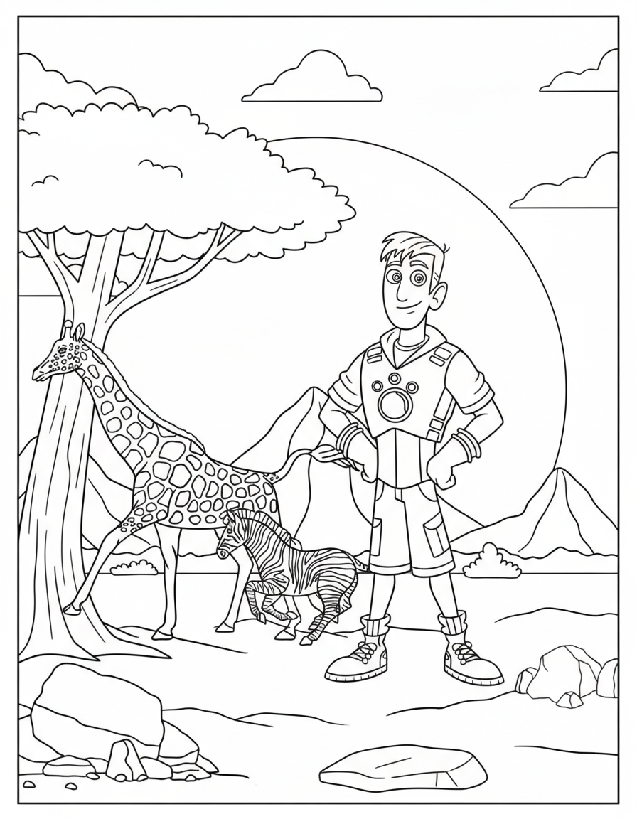 Wild Kratts da colorare per bambini