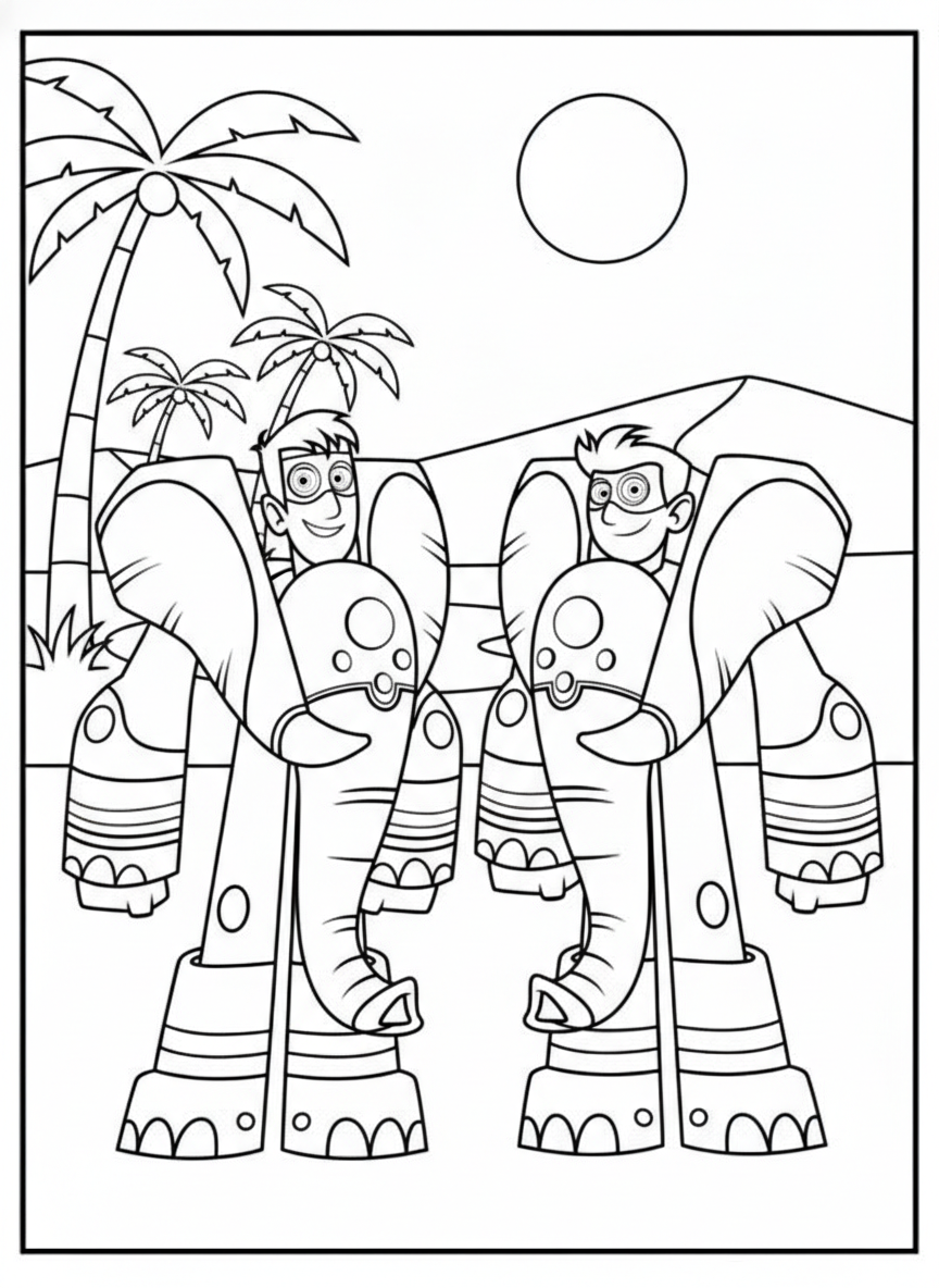 immagini da stampare e colorare di Wild Kratts