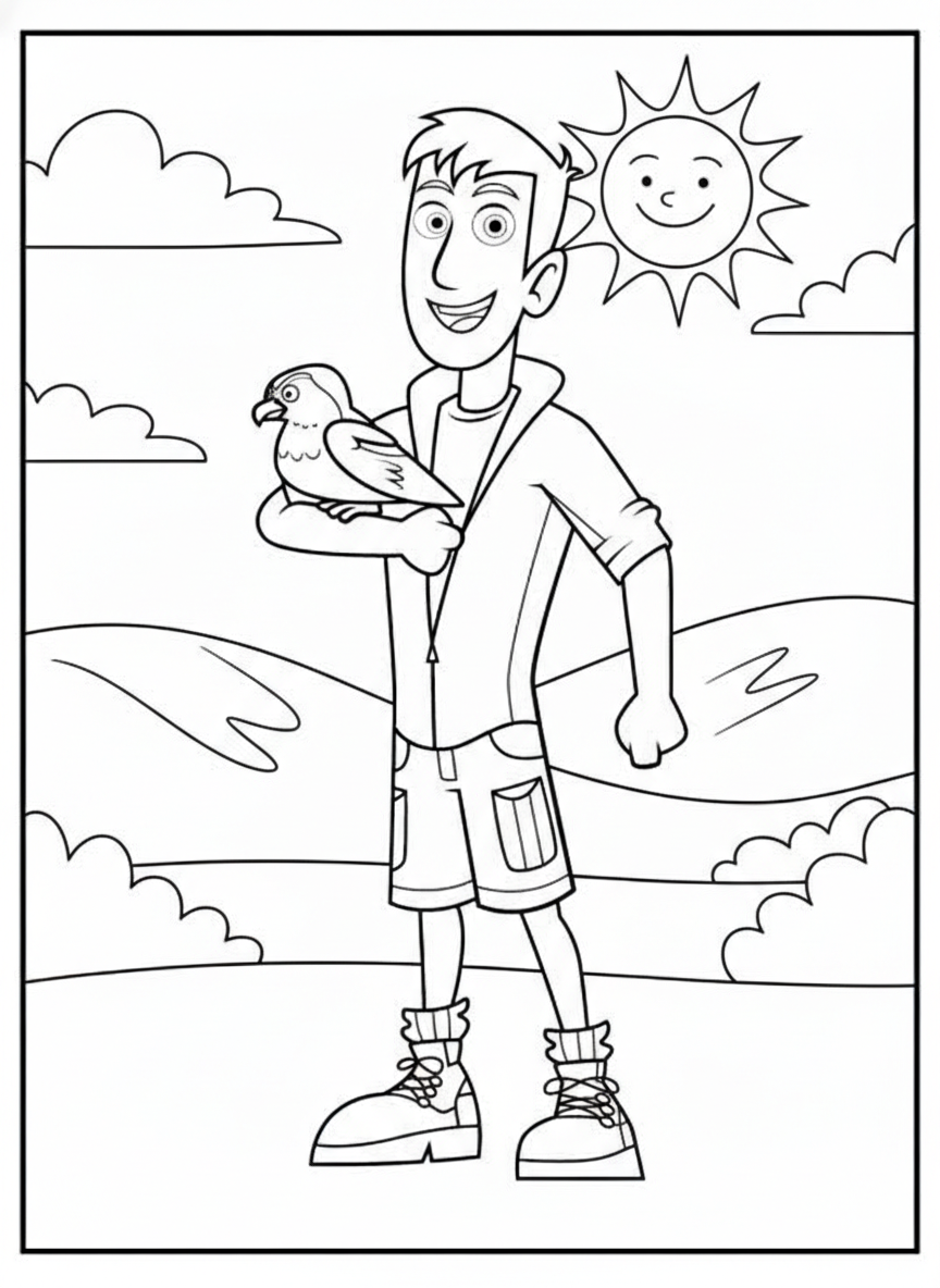 pdf stampare Wild Kratts da colorare