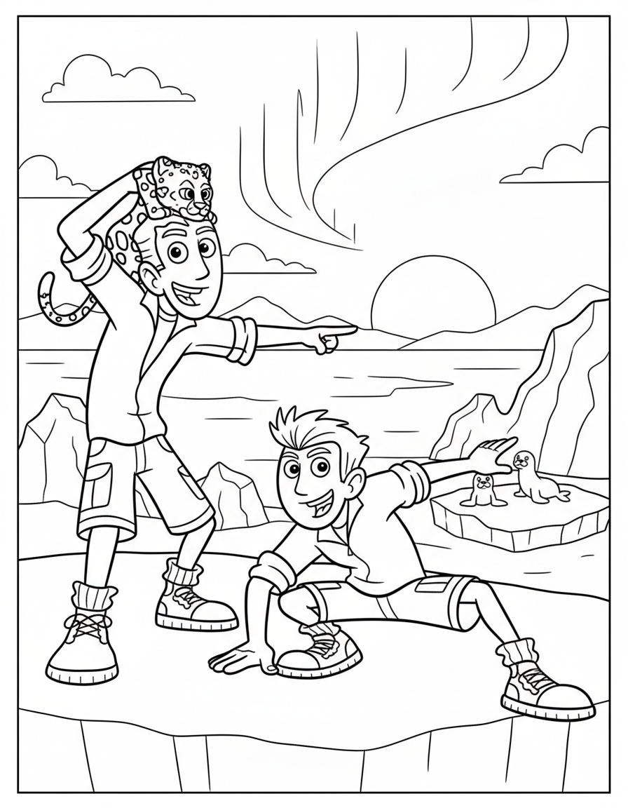 da colorare Wild Kratts disegno facile bambini