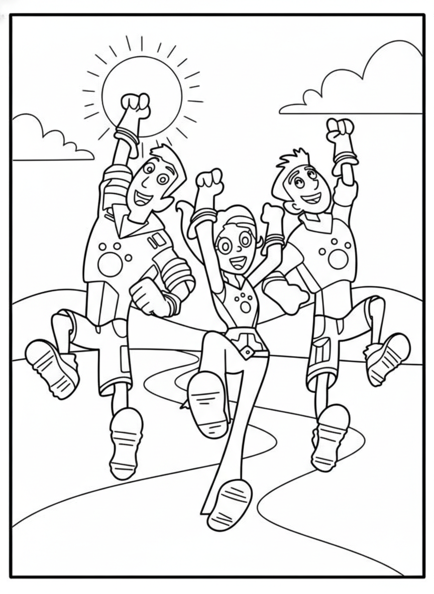 disegni da colorare Wild Kratts da stampare