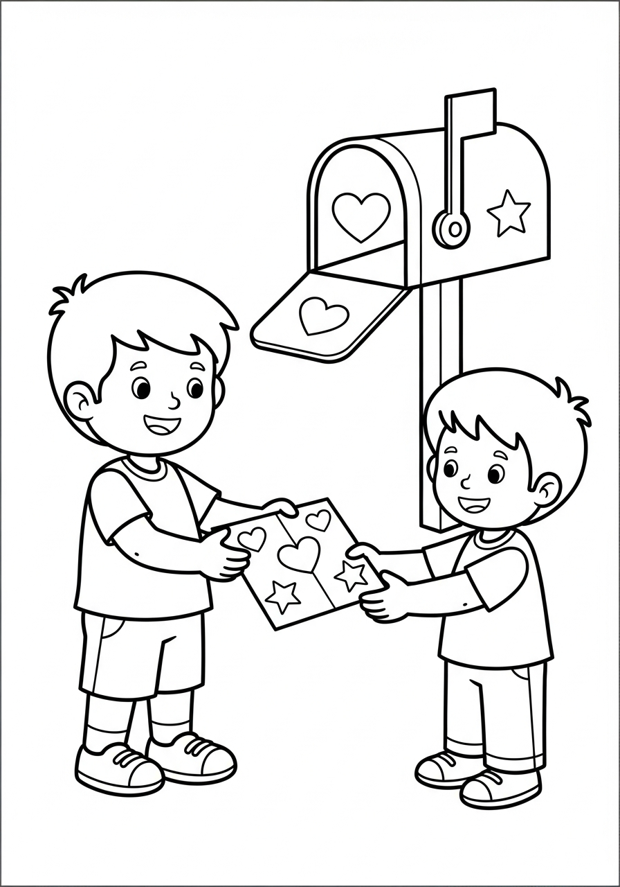 disegni di amicizia da colorare e stampare